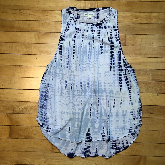 cloth & stone Tops - cloth & stone Sleeveless Tie-dye Rayon Tunic